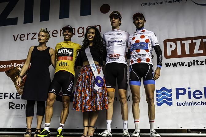 Jersey leaders on the stage 3 podium