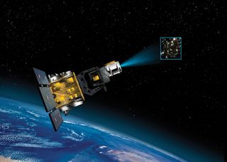 An artist's illustration of a Space Based Space Surveillance satellite for the U.S. military.