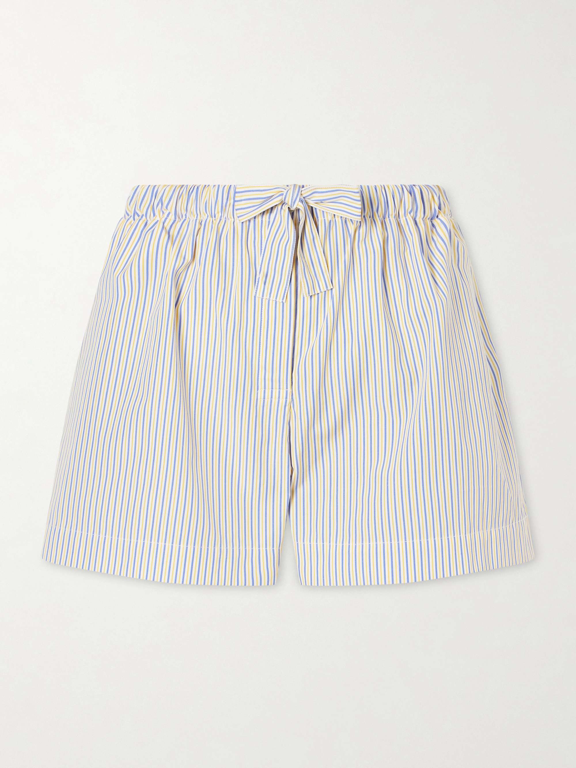 Striped Cotton Drawstring Shorts