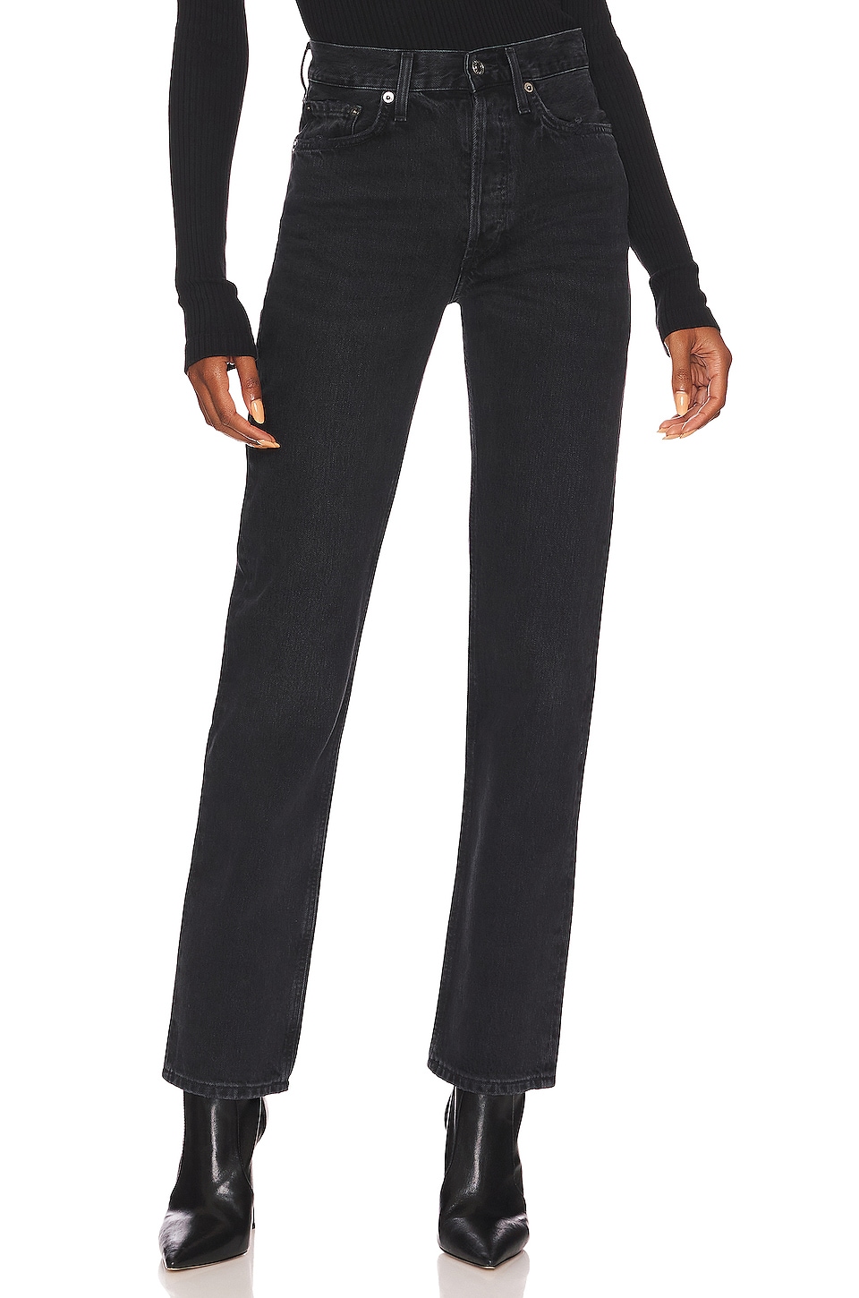 Lana Mid Rise Straight Jeans