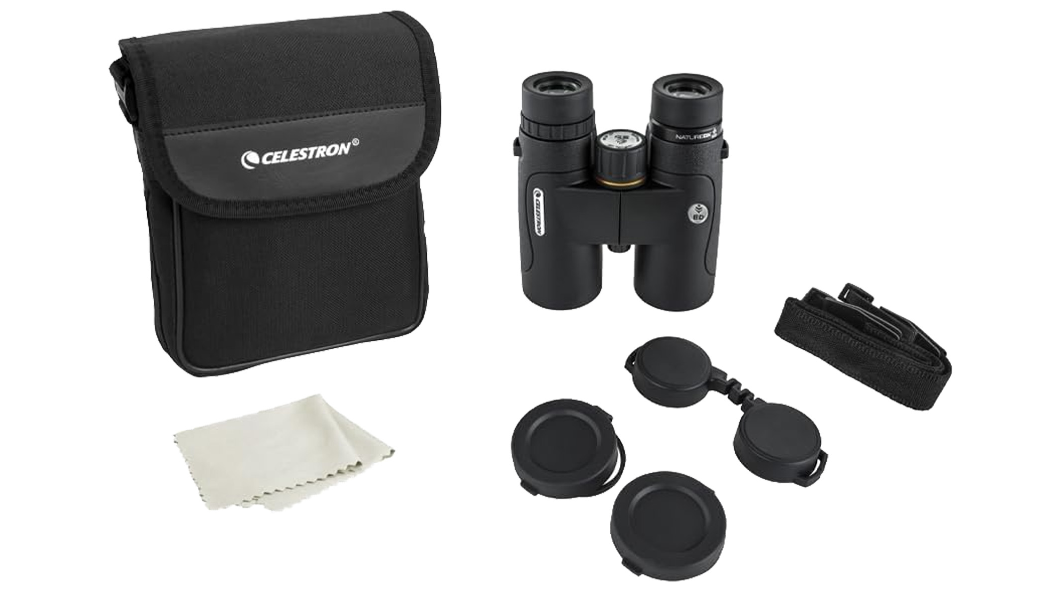 Celestron Nature DX ED 8x42 on a white background