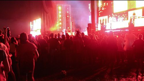 People, Crowd, Social group, Entertainment, Audience, Magenta, Music venue, Public event, Party, Rock concert,