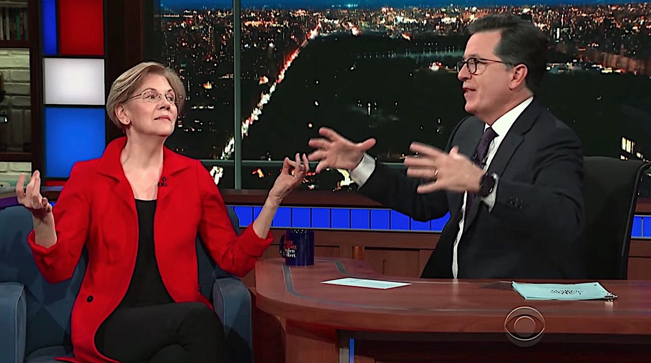 Elizabeth Warren on The Late Show