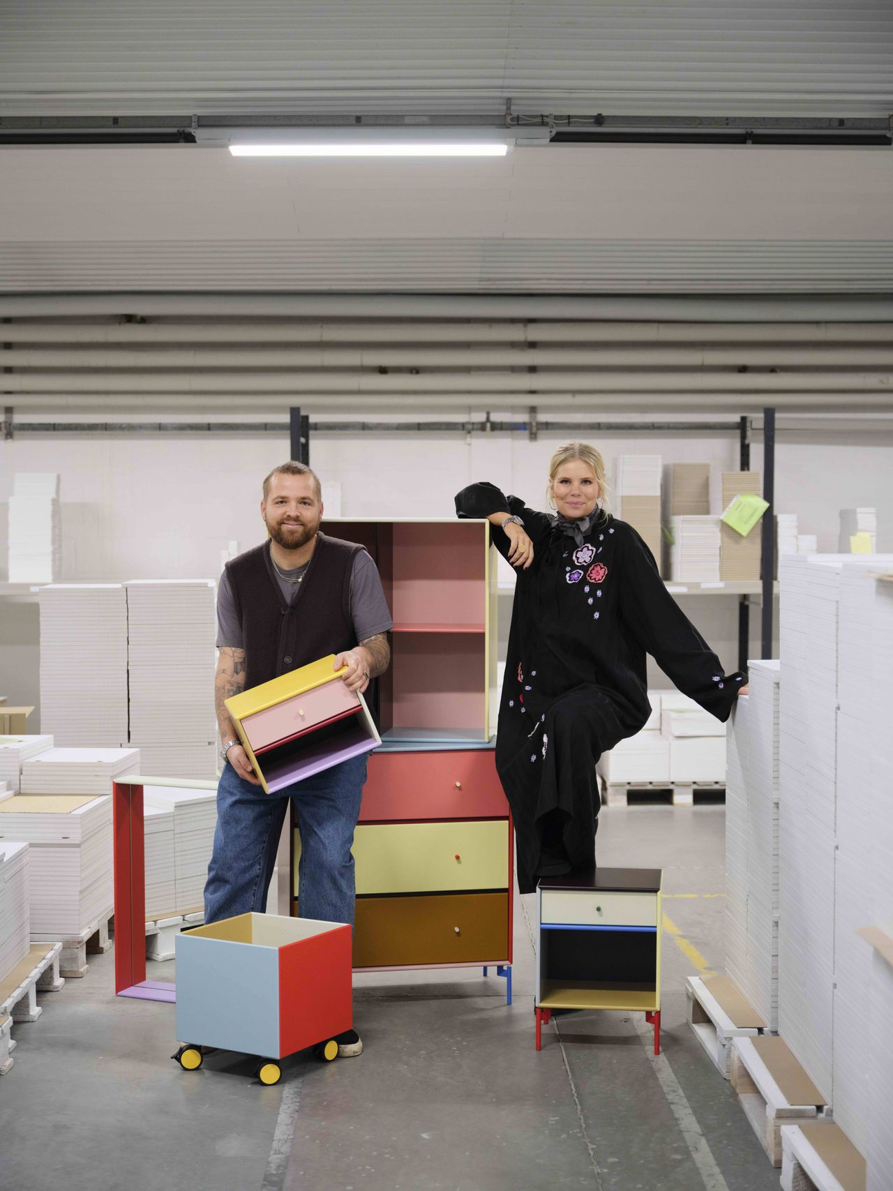 Colourful modular furniture