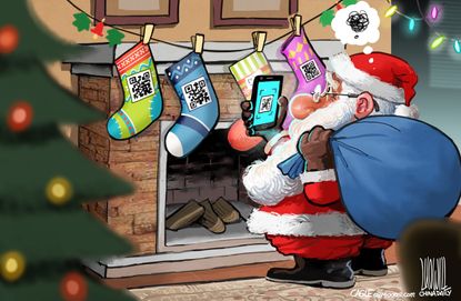 World Santa Claus QR code scan Christmas