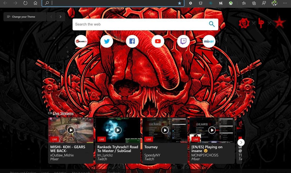 Gears 5 New Tab Extension