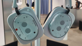 Leaked images of Nothing Headphones 1 in silvery white