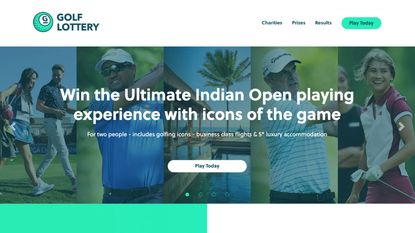 Golf Lottery website pictured