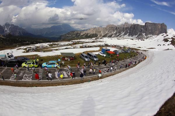 The Passo di Giau was one of the day's main obstacles.