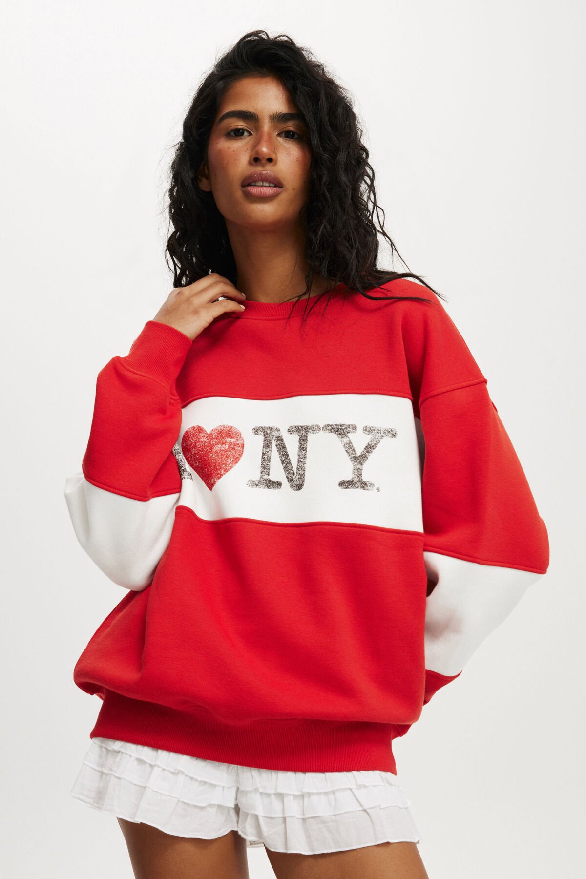 Cotton On, I Love NY Graphic Crew Sweatshirt