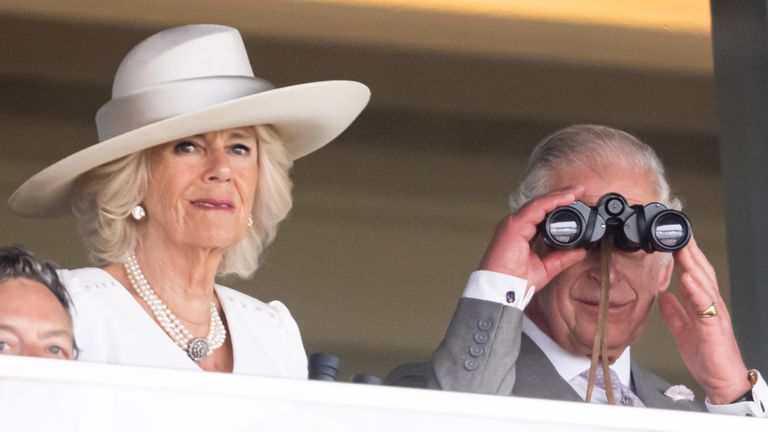 Prince Charles, Prince of Wales and Camilla Parker Bowles, Duchess of Cornwall attend Royal Ascot at Ascot Racecourse on June 15, 2022 in Ascot, England