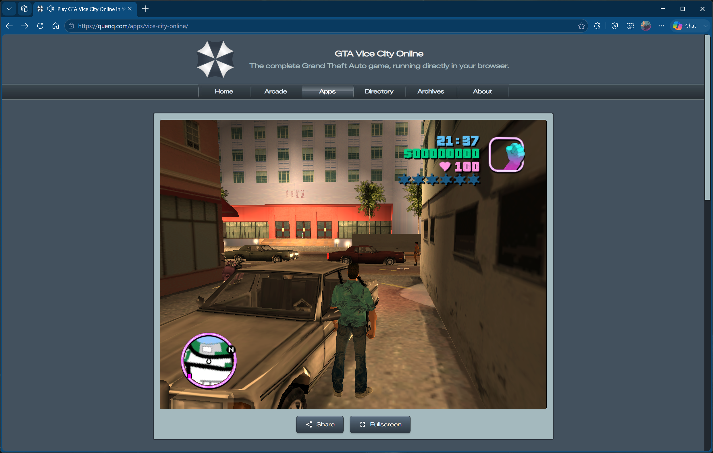 GTA: Vice City running in a browser