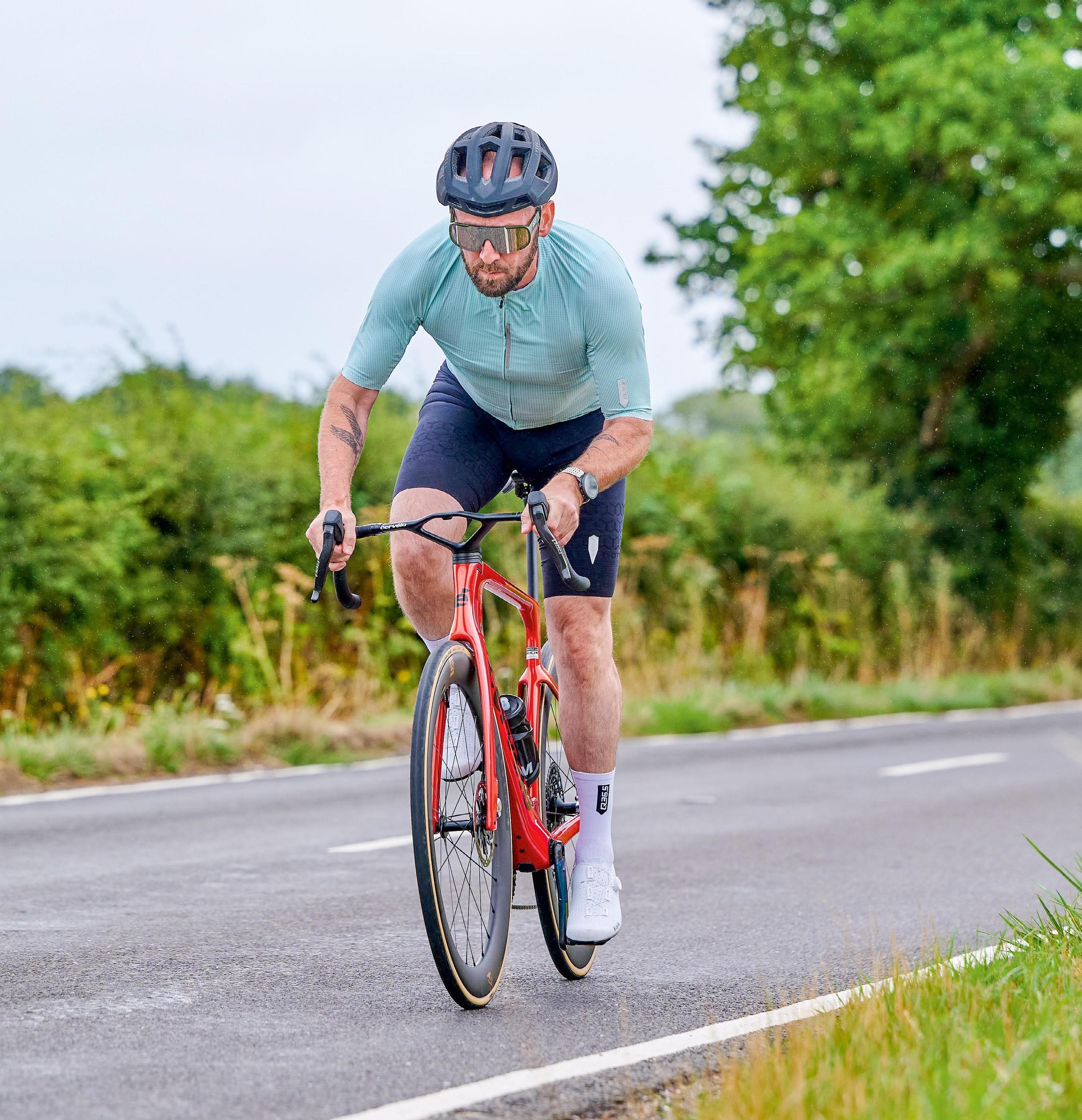 Andy Carr out of the saddle