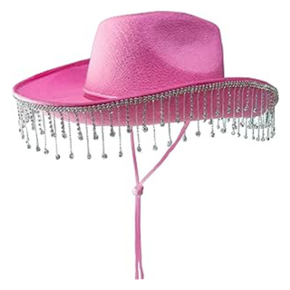 Alandra Party Cow-Pink Cowboy Hat With Diamante Droplets