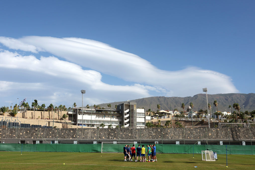 An England para football a training session in Santa Cruz de Tenerife, Spain