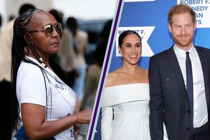 Ndileka Mandela and Prince Harry and Meghan Markle