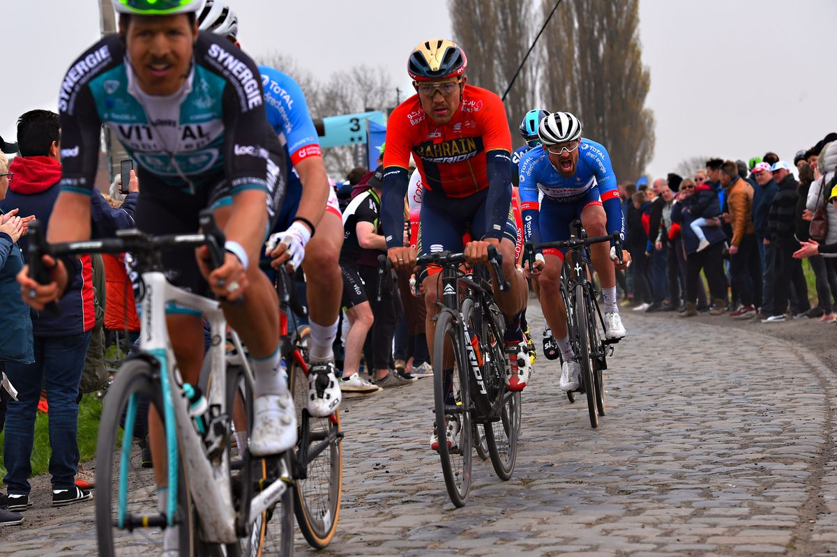 Haussler in the peloton at 2019 Paris-Roubaix