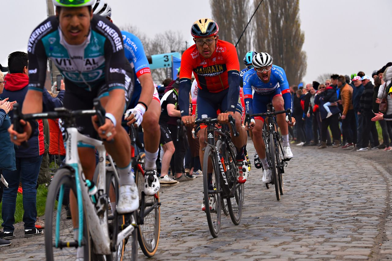 Haussler in the peloton at 2019 Paris-Roubaix
