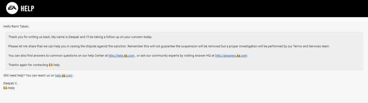 EA banned me from Apex Legends for getting hacked by a cheater