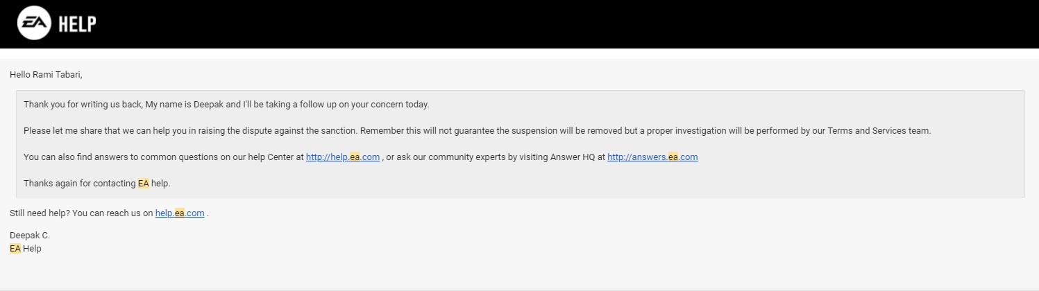 EA banned me from Apex Legends for getting hacked by a cheater