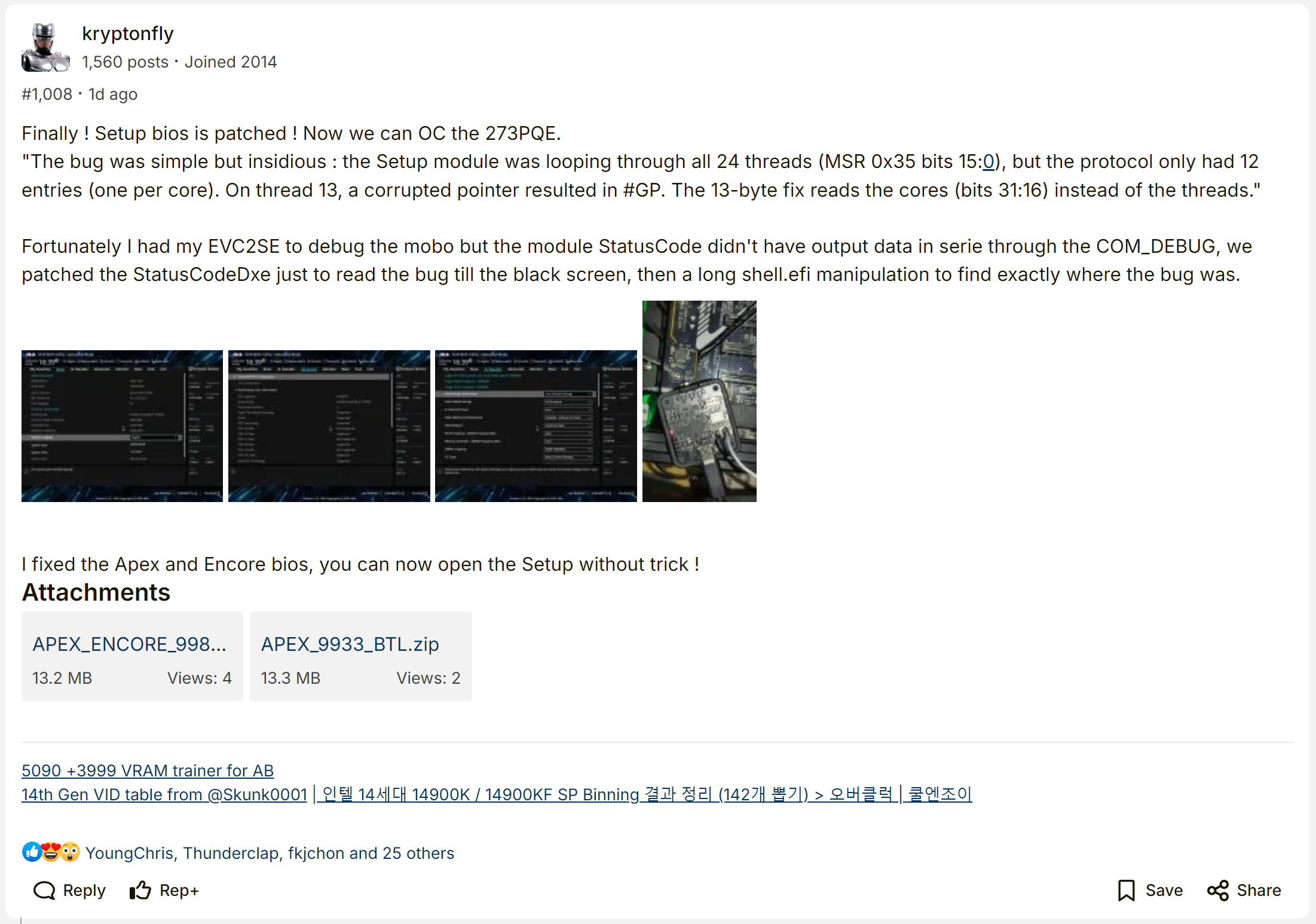 جهود تعديل Bartlett Lake على منتديات Overclock.net