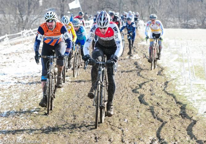 Men's 40-44 field atop the ridge