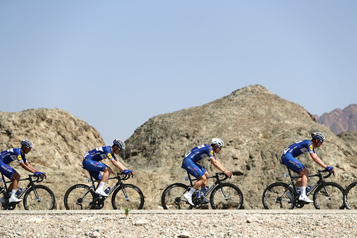 Quick-Step Floors in action at the Tour of Oman.