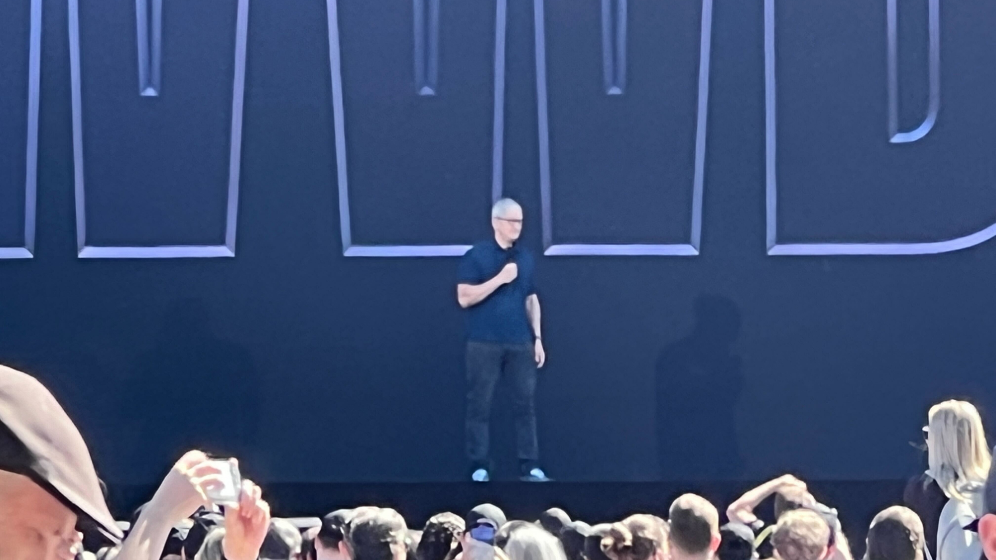 Tim cook on stage