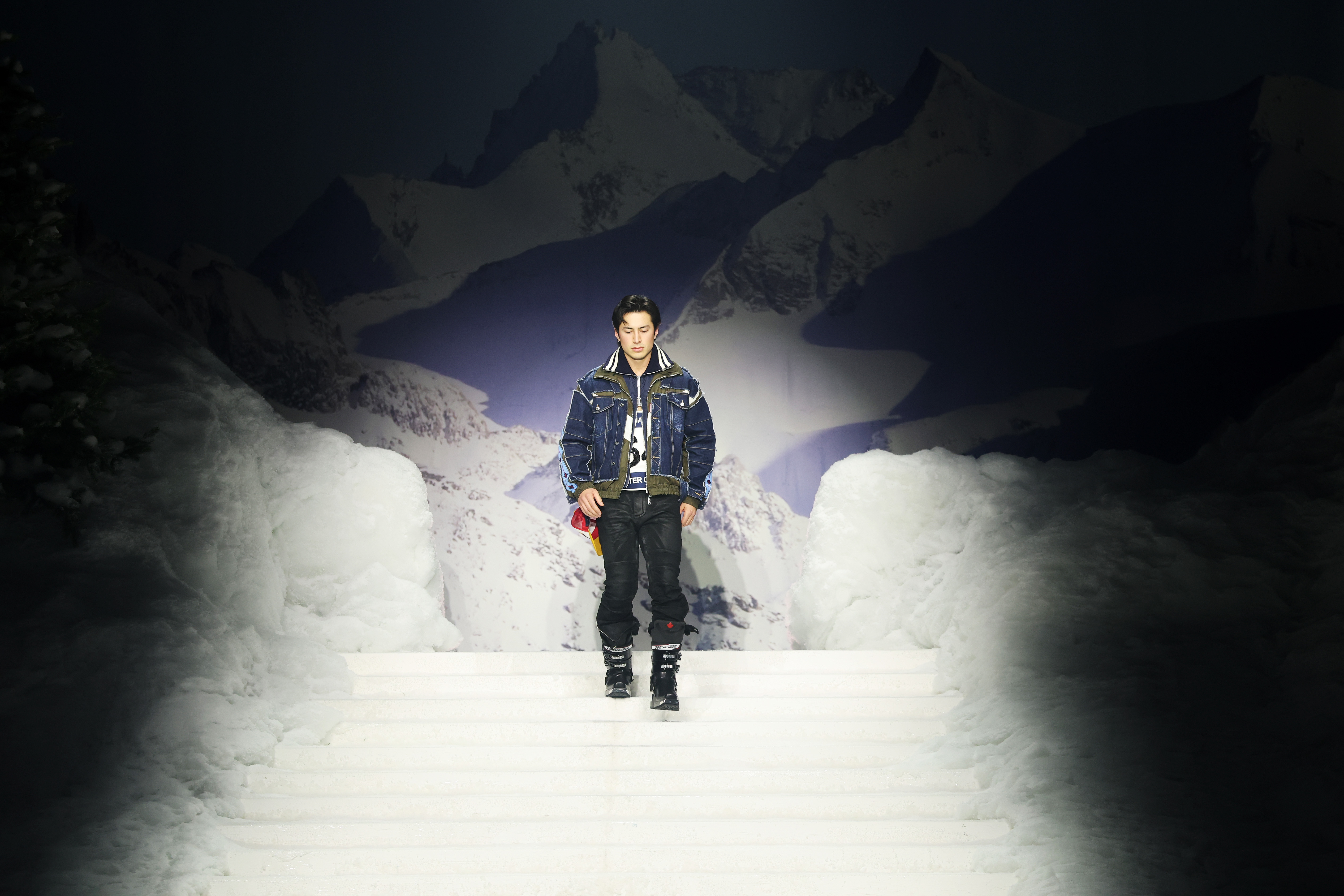 Hudson Williams made his runway debut in the Dsquared2 Fall 2026 show