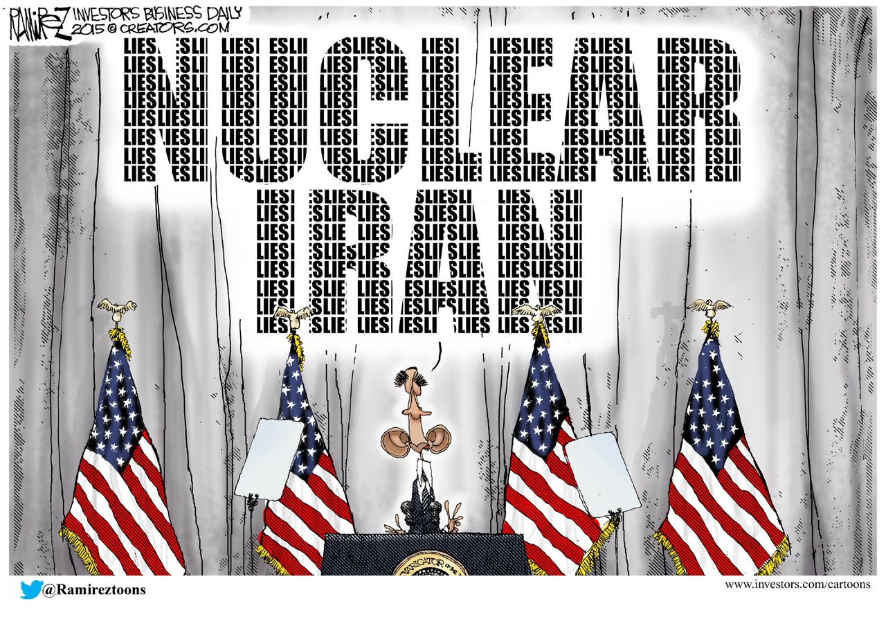 Obama cartoon U.S. Iran Nuclear Deal