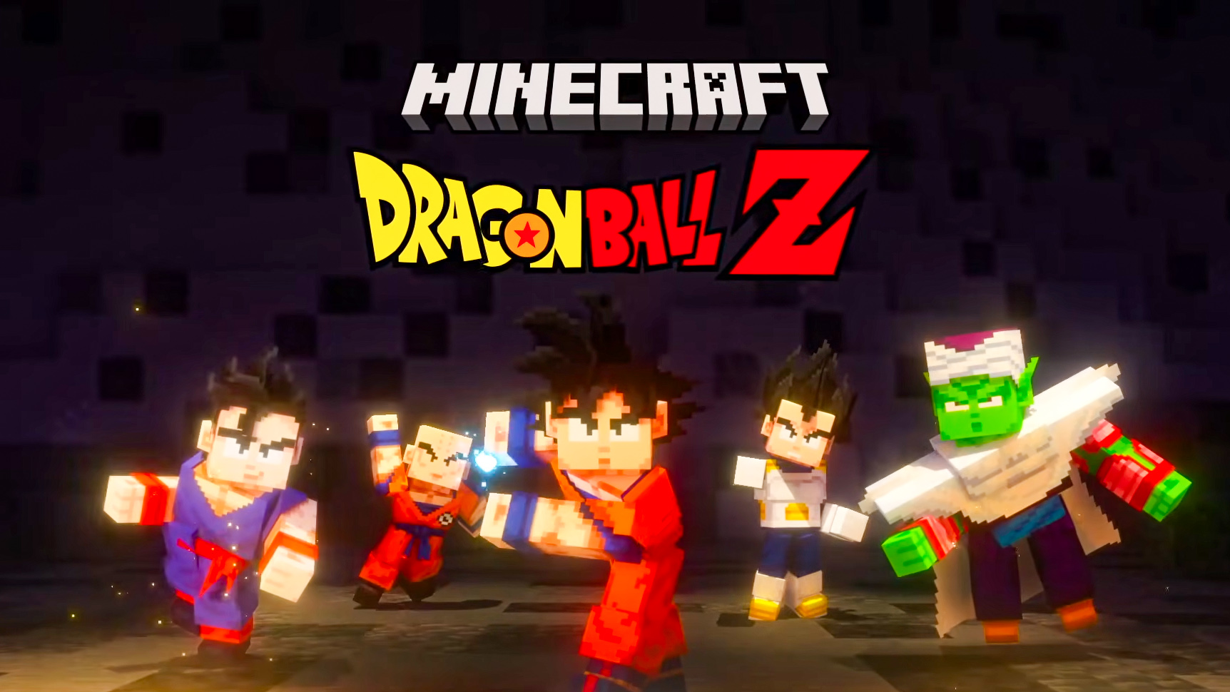 Dragon Ball Z character skins in Minecraft.