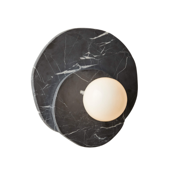 Astr Black Marble Wall Sconce