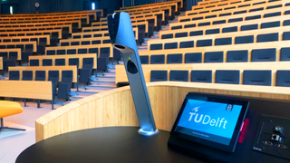 The new TU Echo building lecture hall powered by Extron AV. 