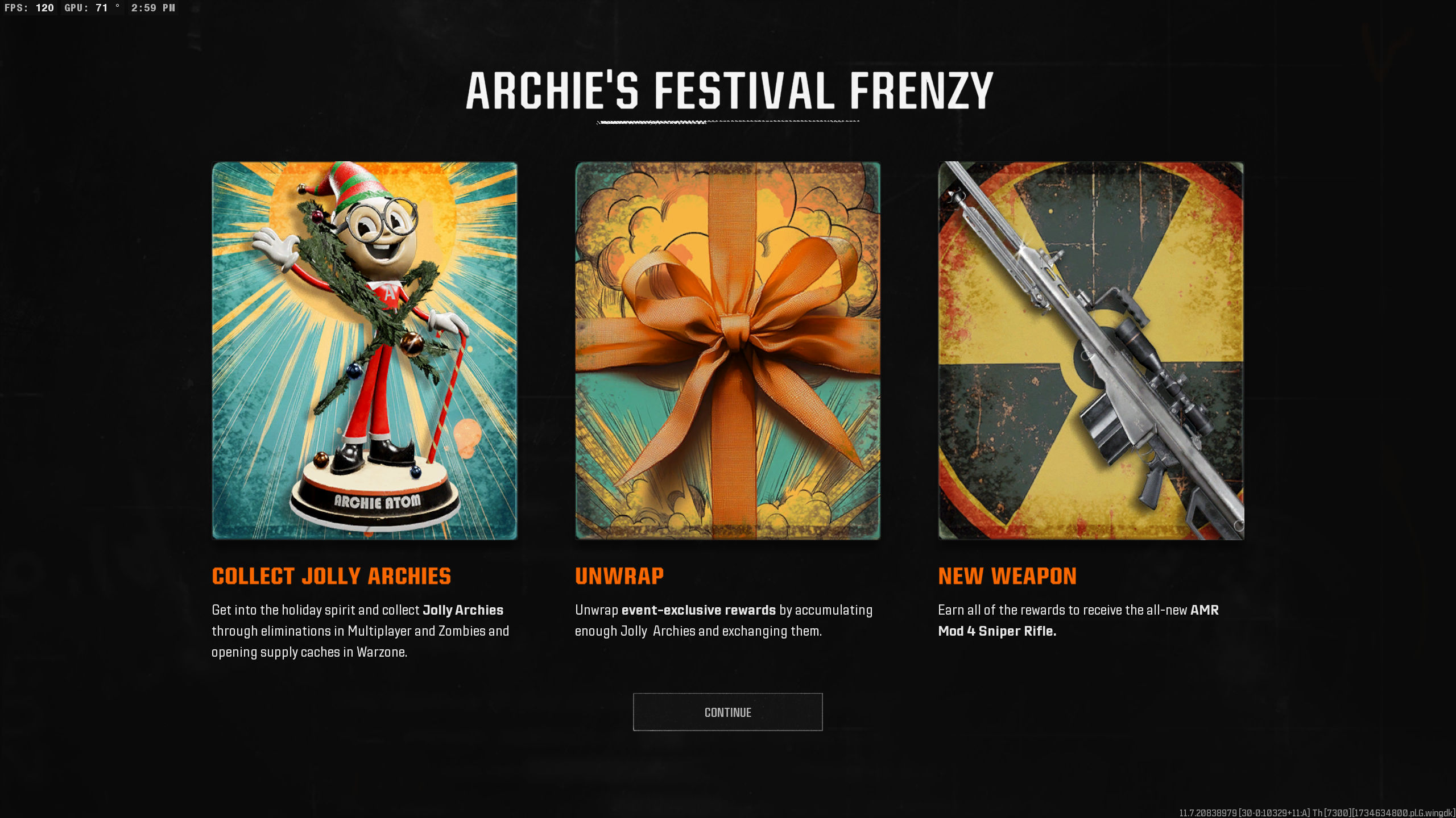 Screenshots of the Archie's Festival Frenzy event on Call of Duty: Black Ops 6.