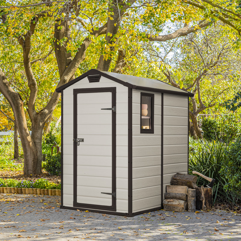 Keter Manor 4 Ft. W X 6 Ft. D Apex Outdoor Garden Shed &amp;amp; Reviews | Wayfair.co.uk