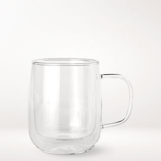 Double Cup Glass Wall Stars, Cute Double Wall Glass Mug