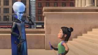 Megamind speaking to a child