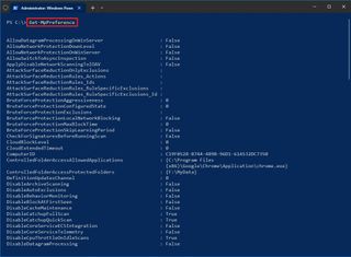 Microsoft Defender Defender preferences PowerShell command