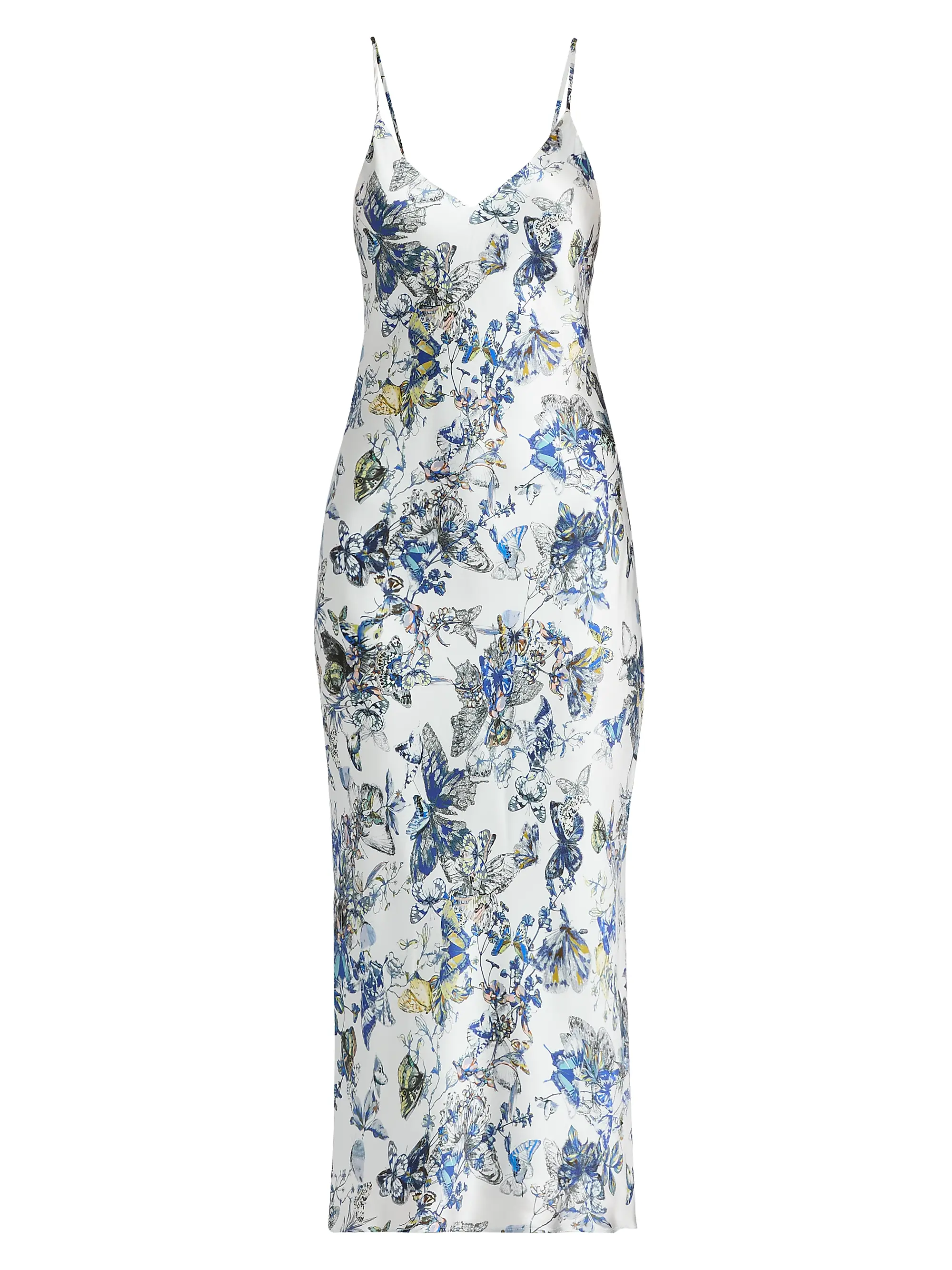 Seridie Printed Silk Midi-Slipdress