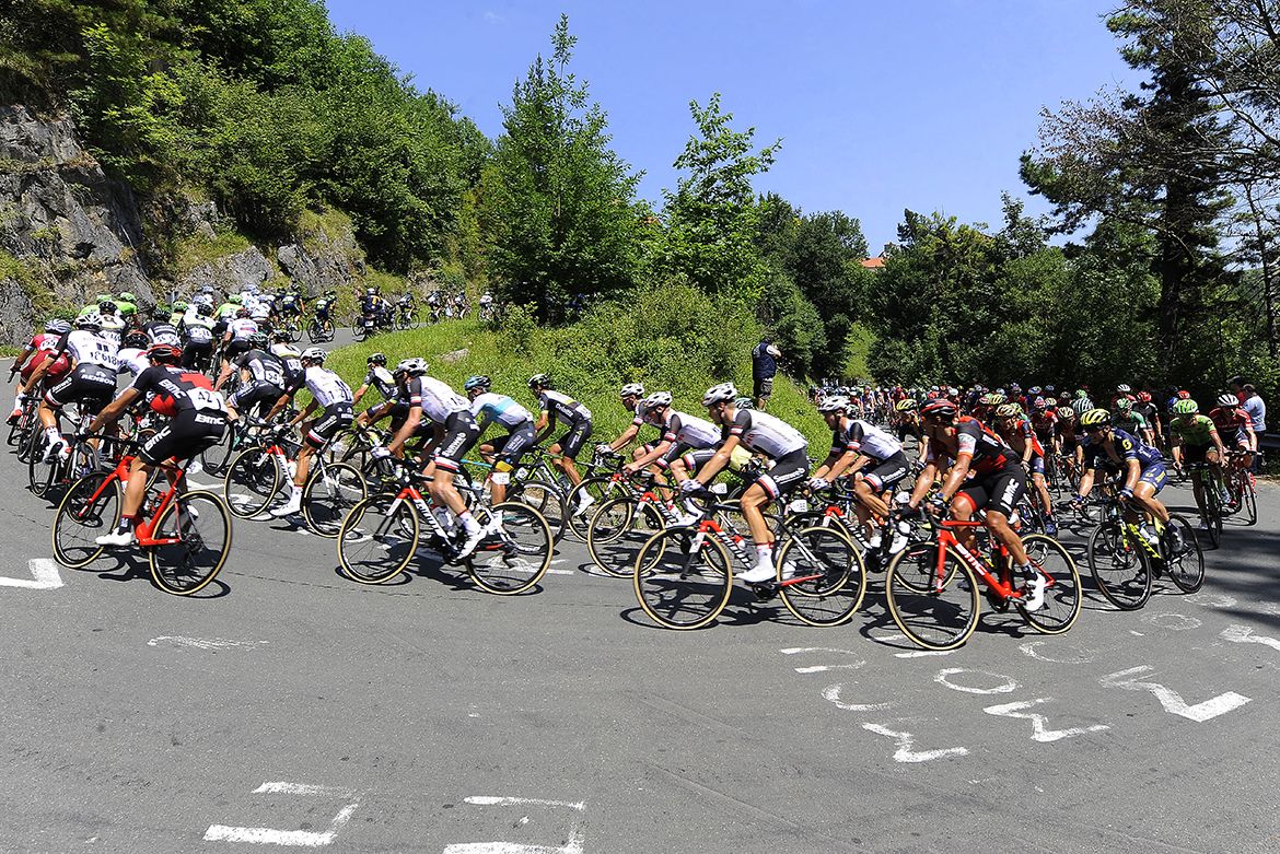The Clasica San Sebastian peloton