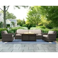 Member's Mark Breck XL Deep Seating Fire Set w/ Sunbrella