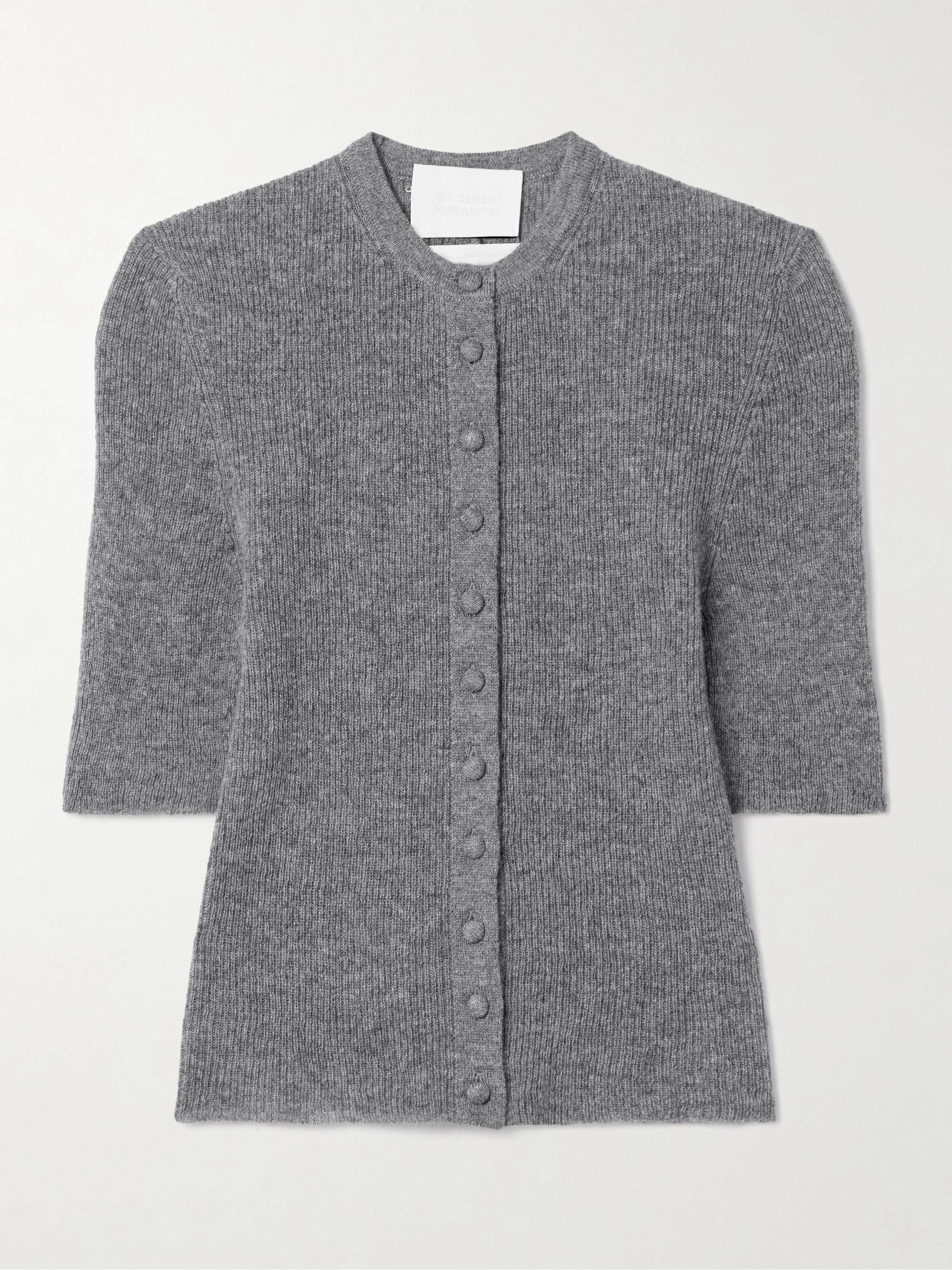 Tabitha Ribbed Wool and Cashmere-Blend Cardigan