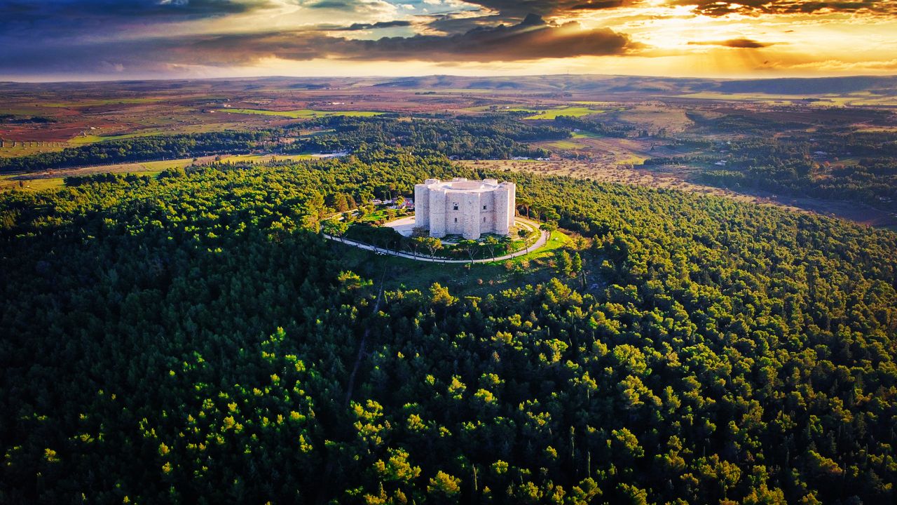 Sunset on Castel del Monte, Apulia, Italy