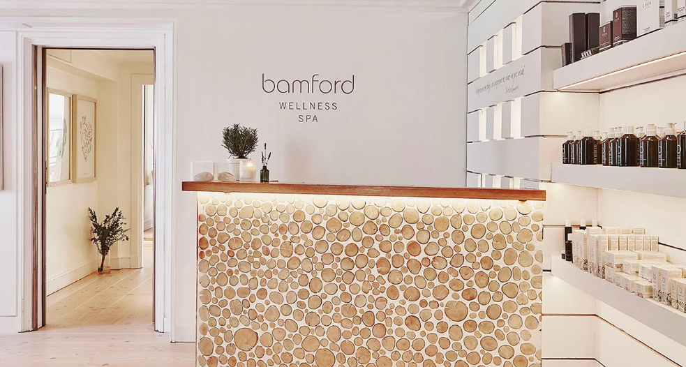 The spa reception at The Berkley, one of London's best spa hotels