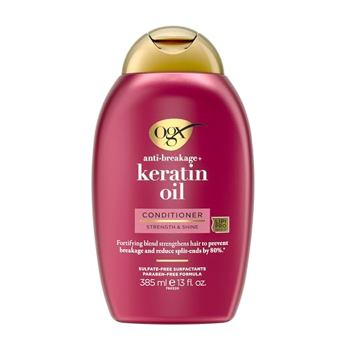 Anti-Breakage + Keratin Oil Fortifying Anti-Frizz Conditioner for Damaged Hair &amp;amp; Split Ends, With Keratin Proteins &amp;amp; Argan Oil, Paraben-Free, Sulfate-Free Surfactants