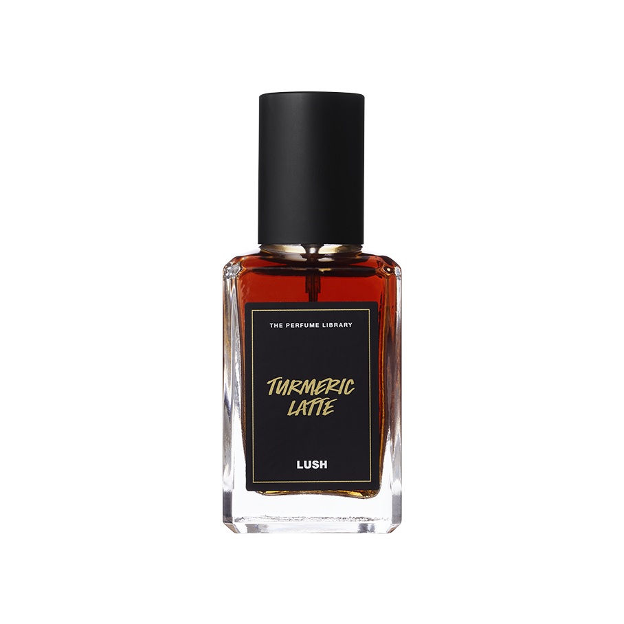 bottle of lush turmeric latte perfume