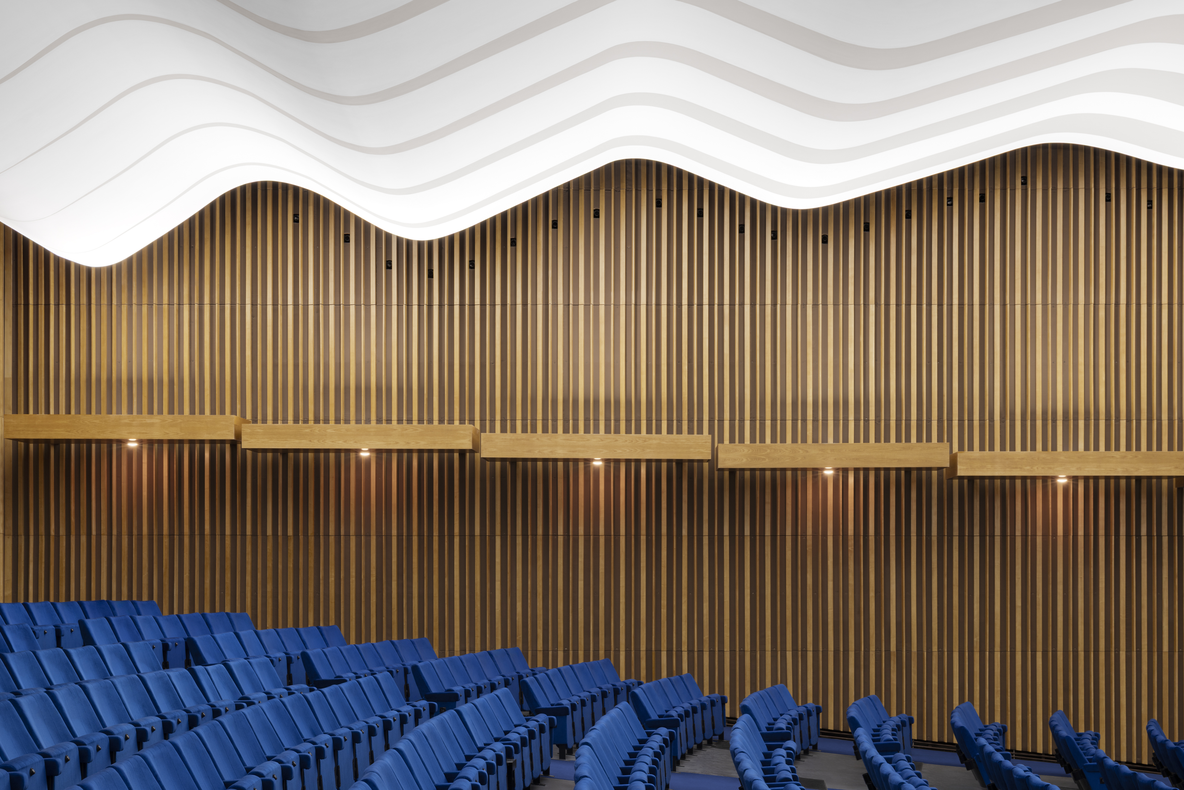 views of the modernist Kino International in Berlin