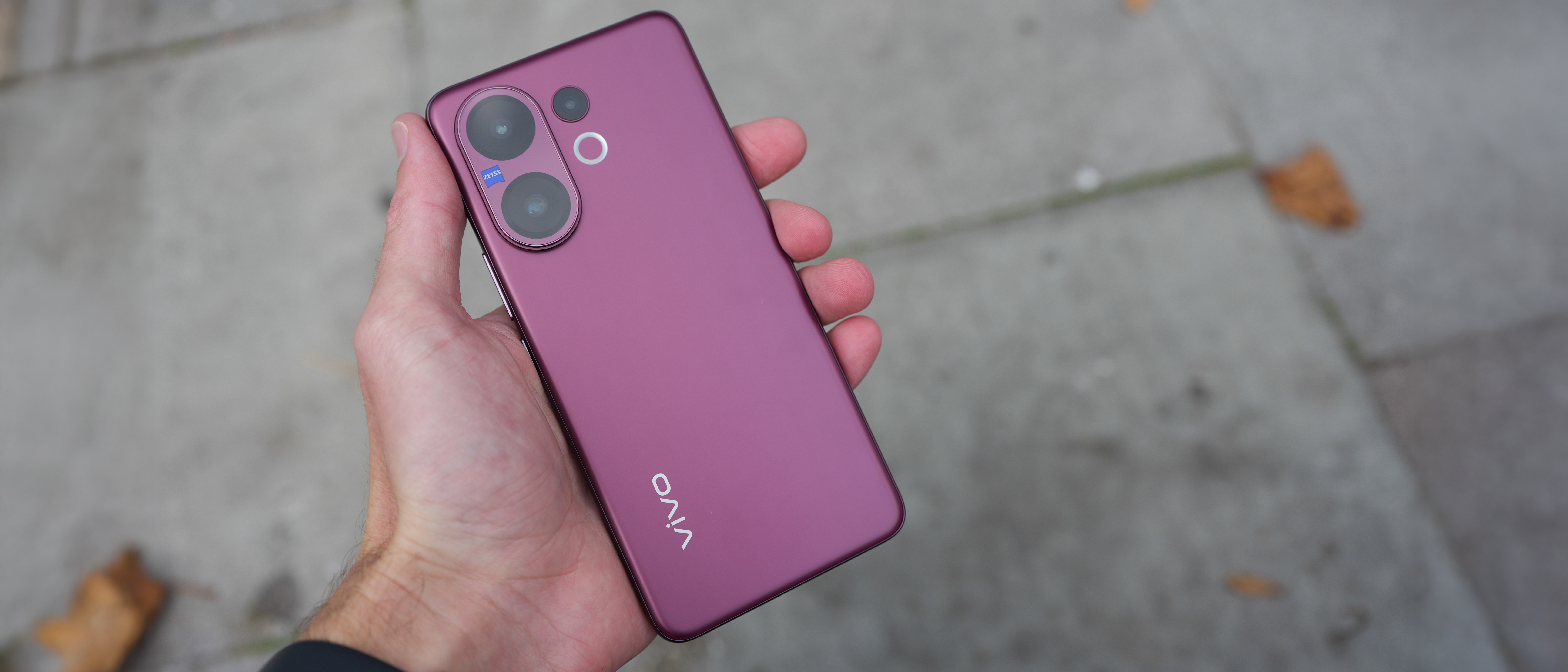 Vivo V60 phone held in a hand
