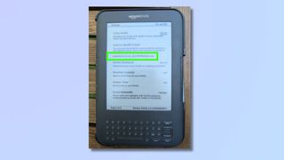 Screenshot showing how to find Kindle email address - Find email address on Kindle