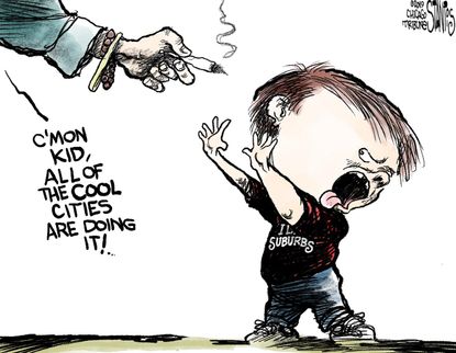 Editorial Cartoon U.S. Marijuana Suburbs Kids